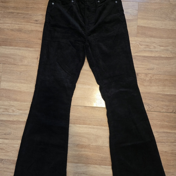 Gap Womens Pants Black  Size 10/30L Mid Rise Flared Corduroy Cotton Blend - Picture 1 of 12
